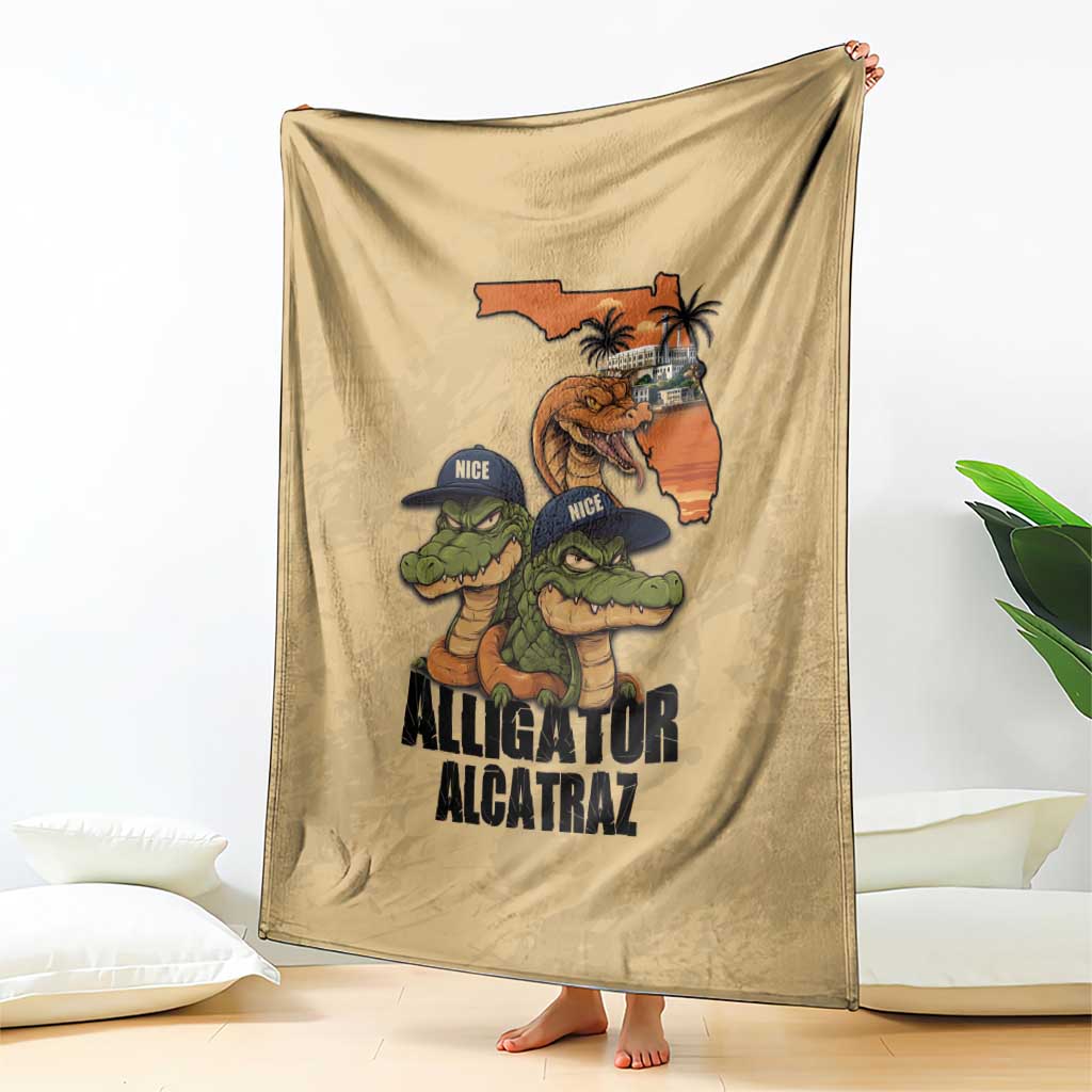 Alligator Alcatraz Prison Florida Everglades Blanket - Wonder Print Shop