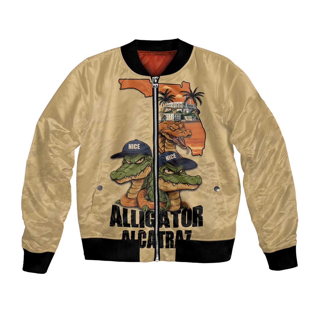 Alligator Alcatraz Prison Florida Everglades Bomber Jacket - Wonder Print Shop