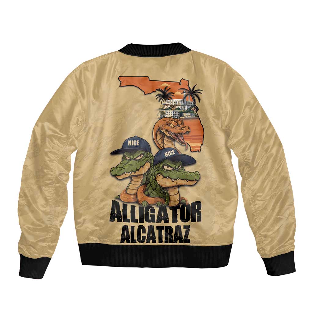 Alligator Alcatraz Prison Florida Everglades Bomber Jacket - Wonder Print Shop
