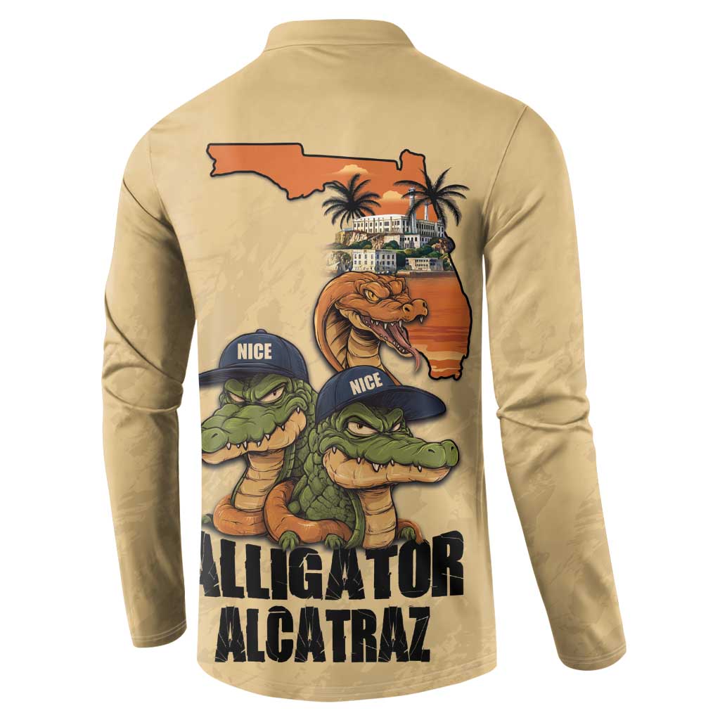 Alligator Alcatraz Prison Florida Everglades Button Sweatshirt - Wonder Print Shop