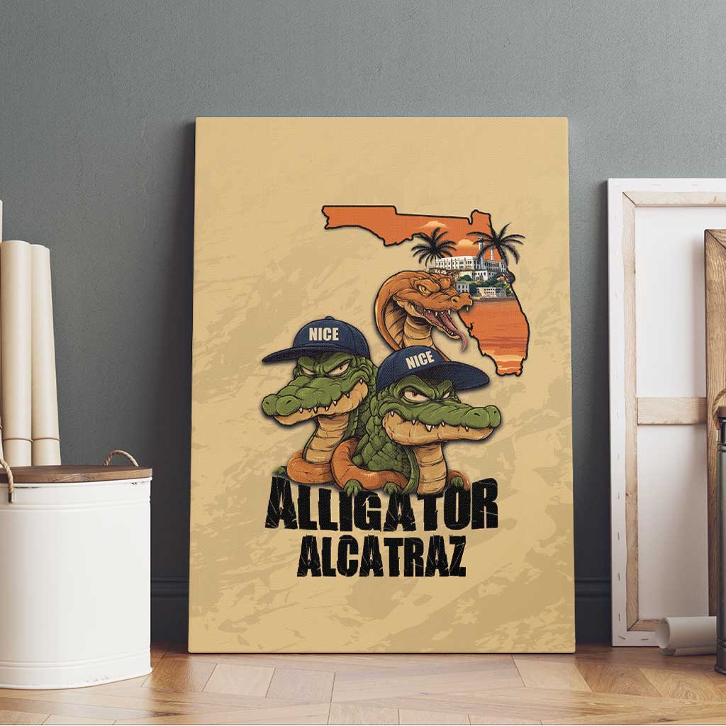 Alligator Alcatraz Prison Florida Everglades Canvas Wall Art - Wonder Print Shop