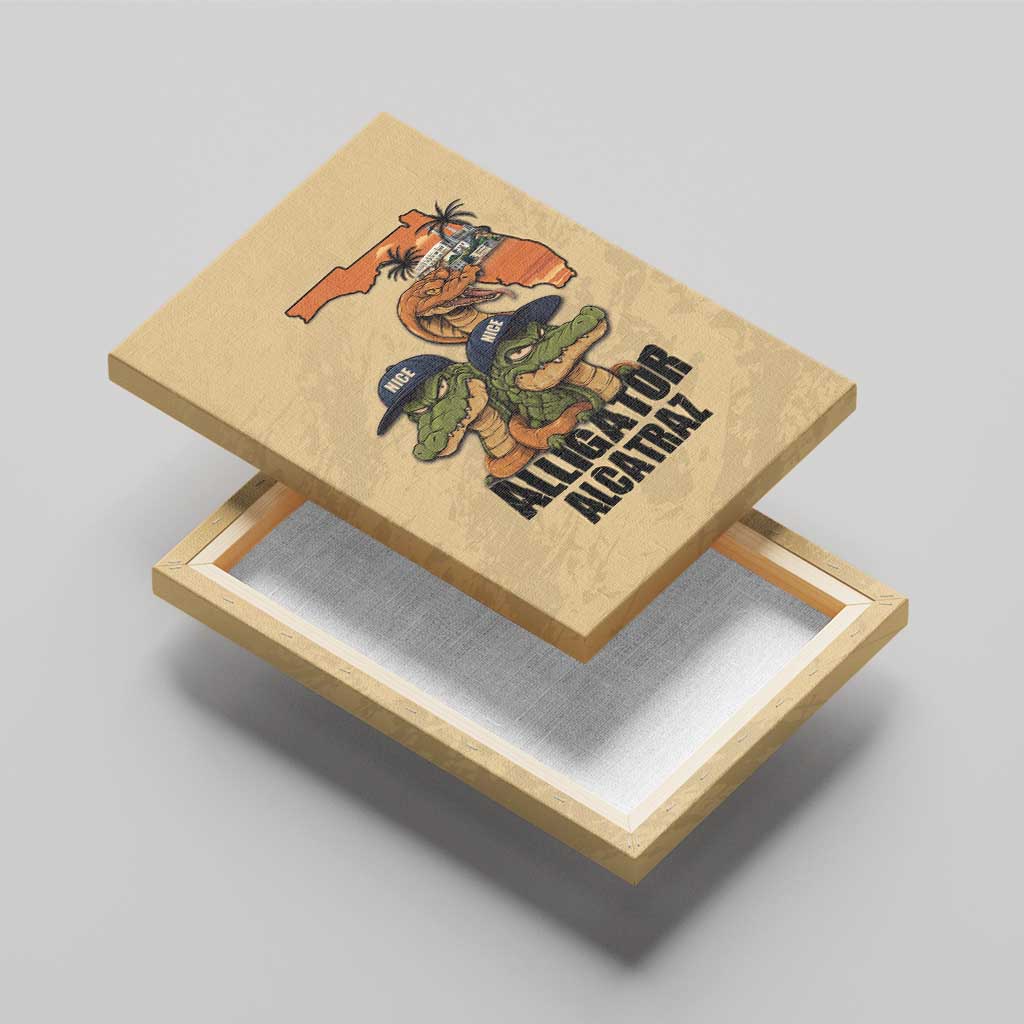 Alligator Alcatraz Prison Florida Everglades Canvas Wall Art - Wonder Print Shop