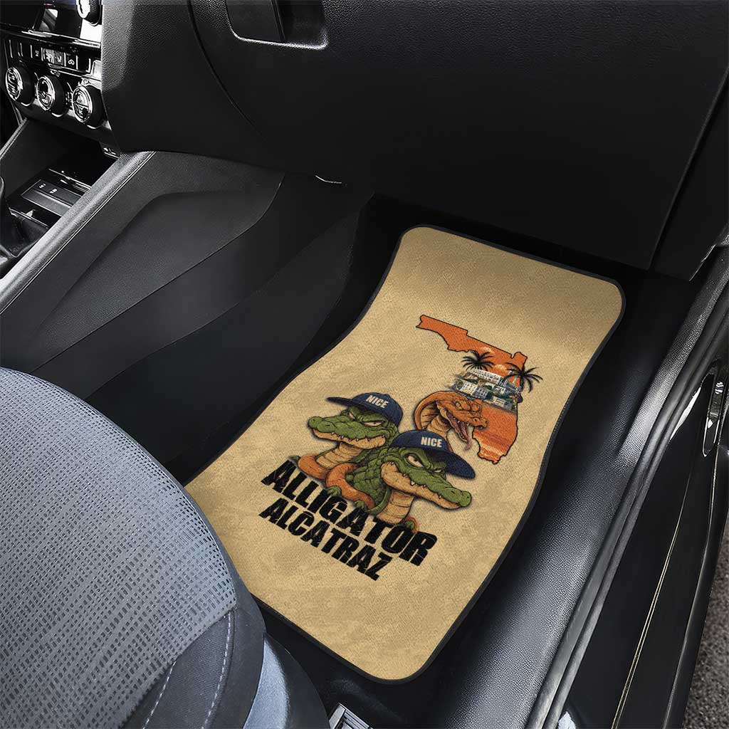 Alligator Alcatraz Prison Florida Everglades Car Mats - Wonder Print Shop