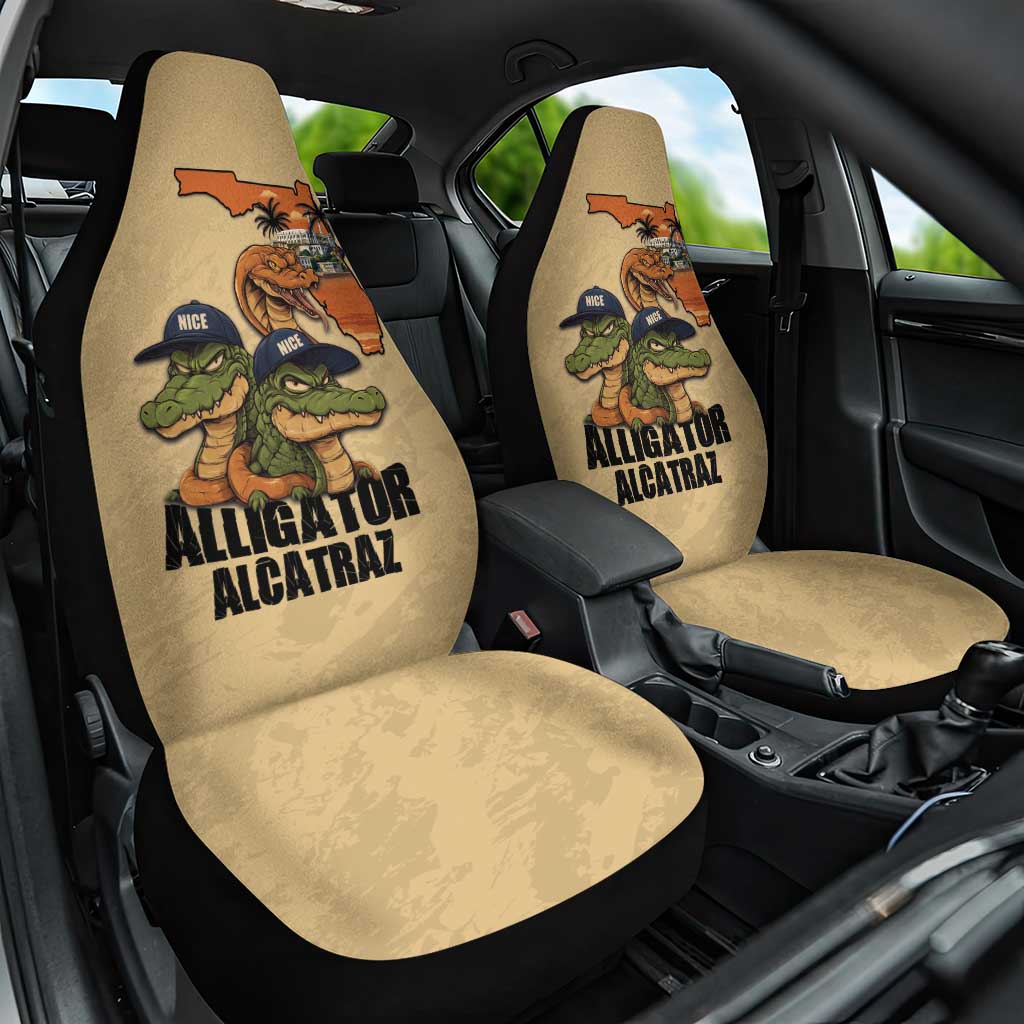 Alligator Alcatraz Prison Florida Everglades Car Seat Cover - Wonder Print Shop