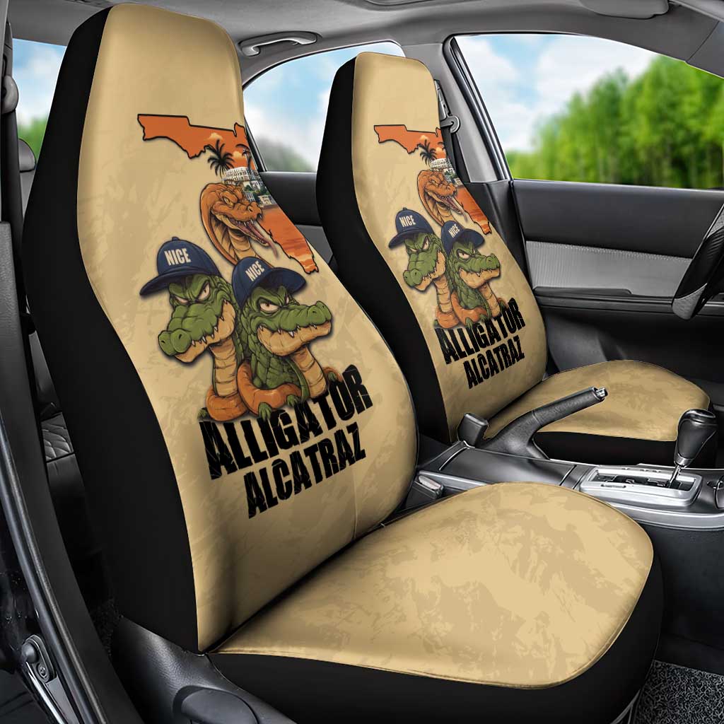 Alligator Alcatraz Prison Florida Everglades Car Seat Cover - Wonder Print Shop