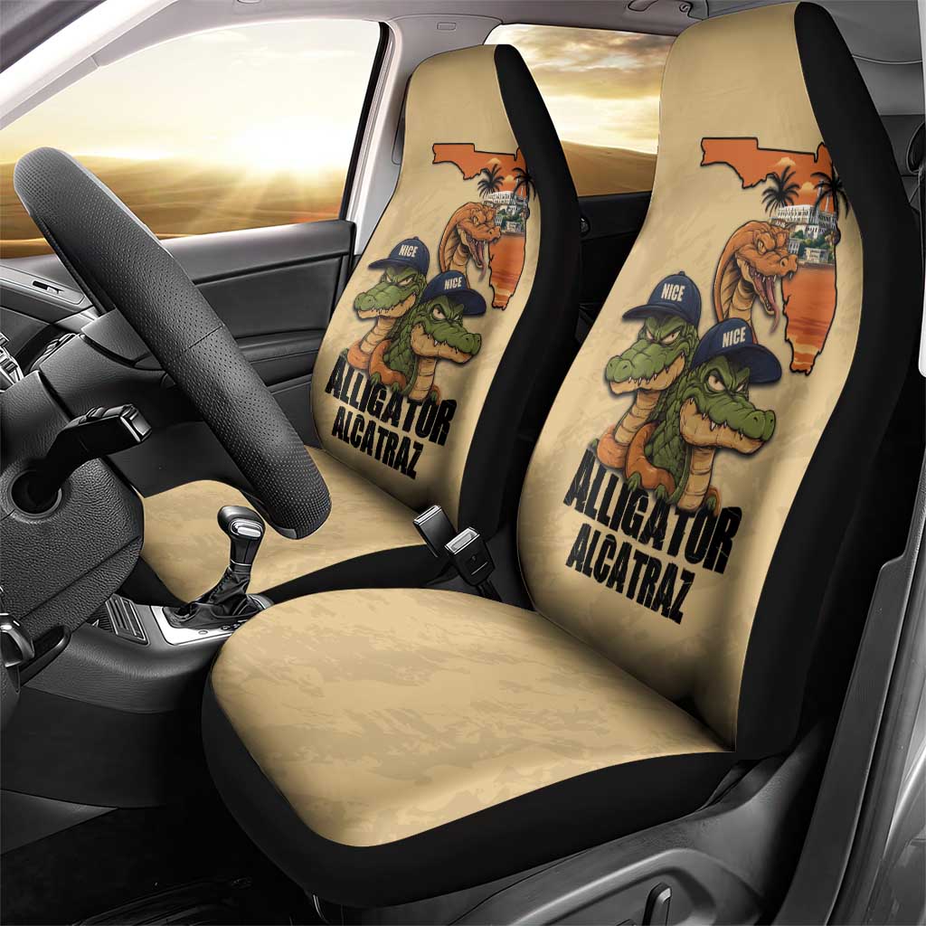 Alligator Alcatraz Prison Florida Everglades Car Seat Cover - Wonder Print Shop