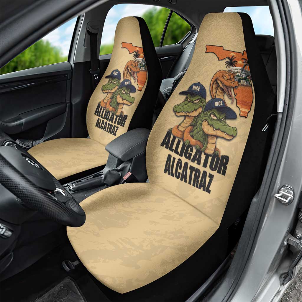 Alligator Alcatraz Prison Florida Everglades Car Seat Cover - Wonder Print Shop