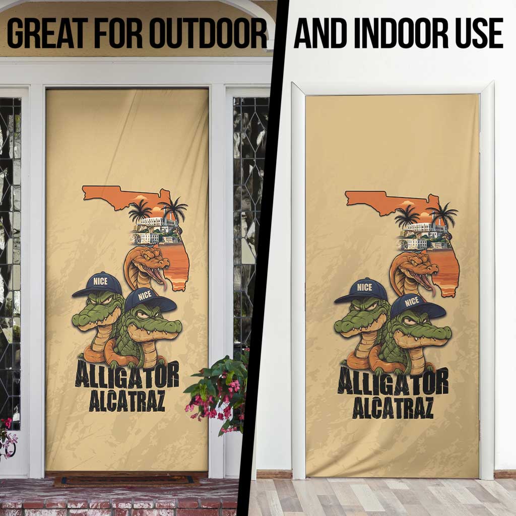 Alligator Alcatraz Prison Florida Everglades Door Cover - Wonder Print Shop