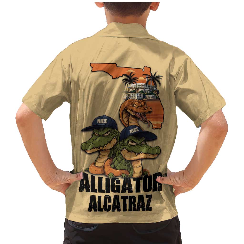 Alligator Alcatraz Prison Florida Everglades Family Matching Mermaid Dress and Hawaiian Shirt - Wonder Print Shop