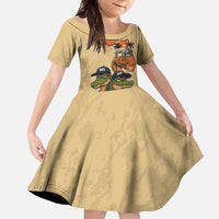 Alligator Alcatraz Prison Florida Everglades Family Matching Mermaid Dress and Hawaiian Shirt - Wonder Print Shop