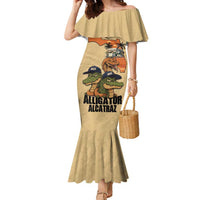 Alligator Alcatraz Prison Florida Everglades Family Matching Mermaid Dress and Hawaiian Shirt - Wonder Print Shop