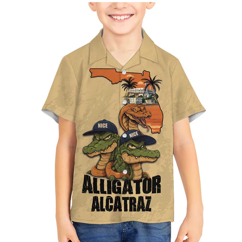 Alligator Alcatraz Prison Florida Everglades Family Matching Mermaid Dress and Hawaiian Shirt - Wonder Print Shop