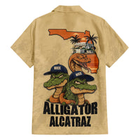 Alligator Alcatraz Prison Florida Everglades Family Matching Off The Shoulder Long Sleeve Dress and Hawaiian Shirt - Wonder Print Shop