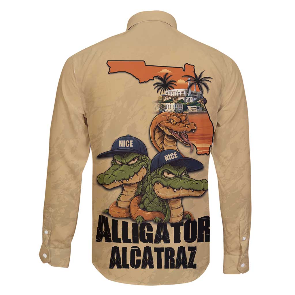 Alligator Alcatraz Prison Florida Everglades Family Matching Off Shoulder Short Dress and Hawaiian Shirt - Wonder Print Shop