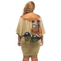 Alligator Alcatraz Prison Florida Everglades Family Matching Off Shoulder Short Dress and Hawaiian Shirt - Wonder Print Shop
