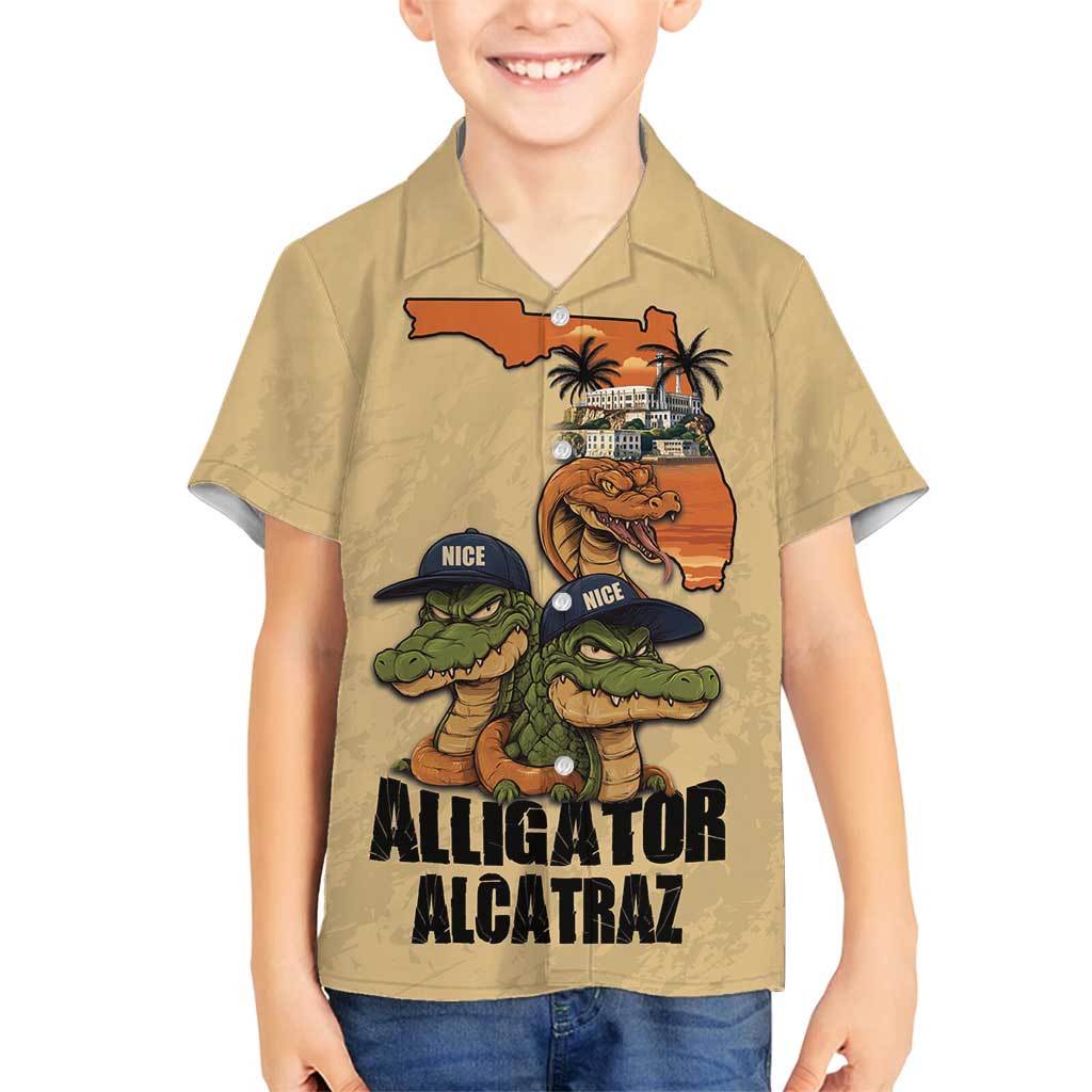 Alligator Alcatraz Prison Florida Everglades Family Matching Puletasi and Hawaiian Shirt - Wonder Print Shop