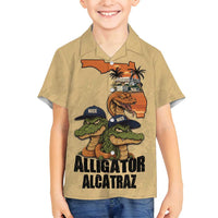 Alligator Alcatraz Prison Florida Everglades Family Matching Summer Maxi Dress and Hawaiian Shirt - Wonder Print Shop