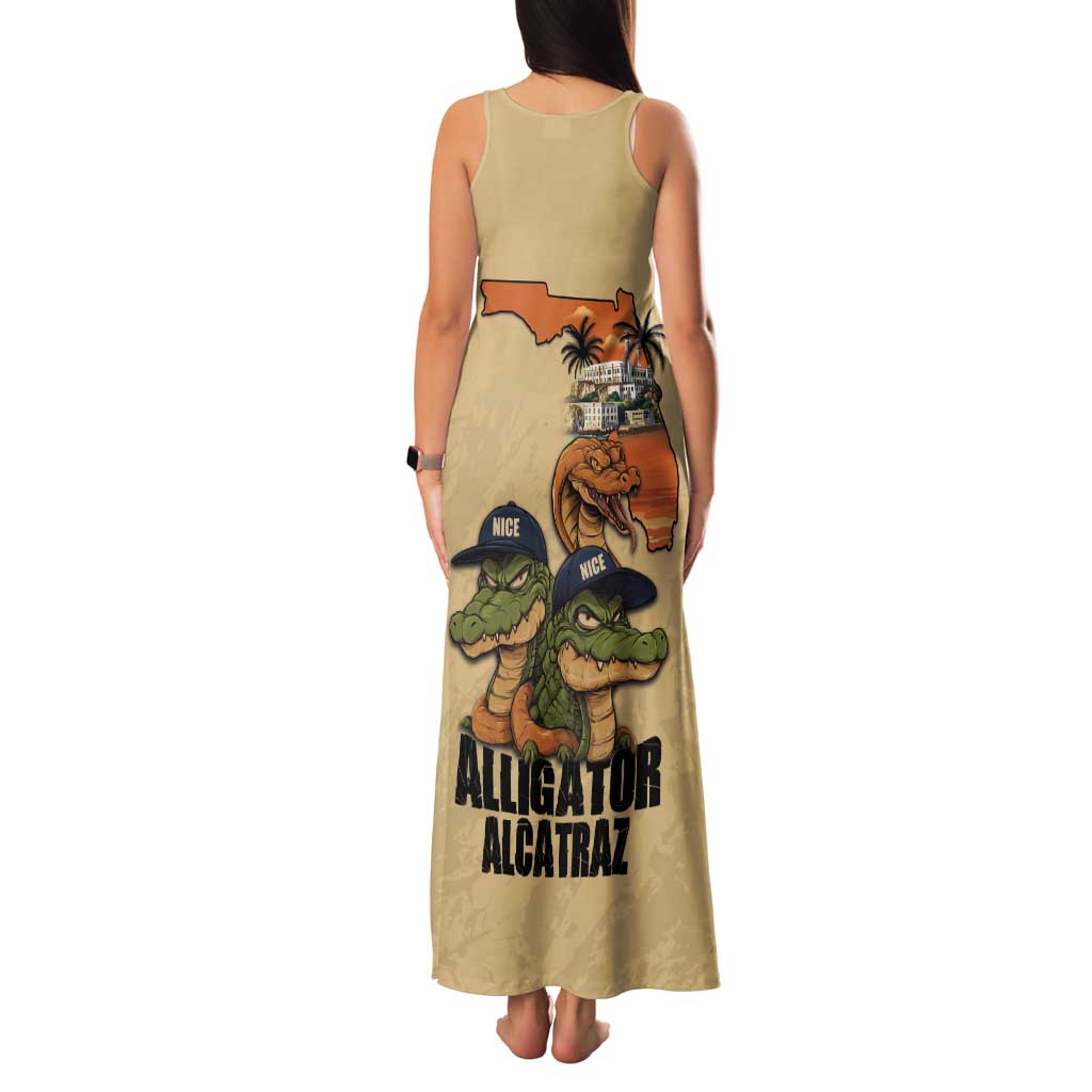 Alligator Alcatraz Prison Florida Everglades Family Matching Tank Maxi Dress and Hawaiian Shirt - Wonder Print Shop