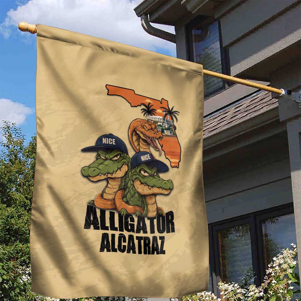 Alligator Alcatraz Prison Florida Everglades Garden Flag - Wonder Print Shop