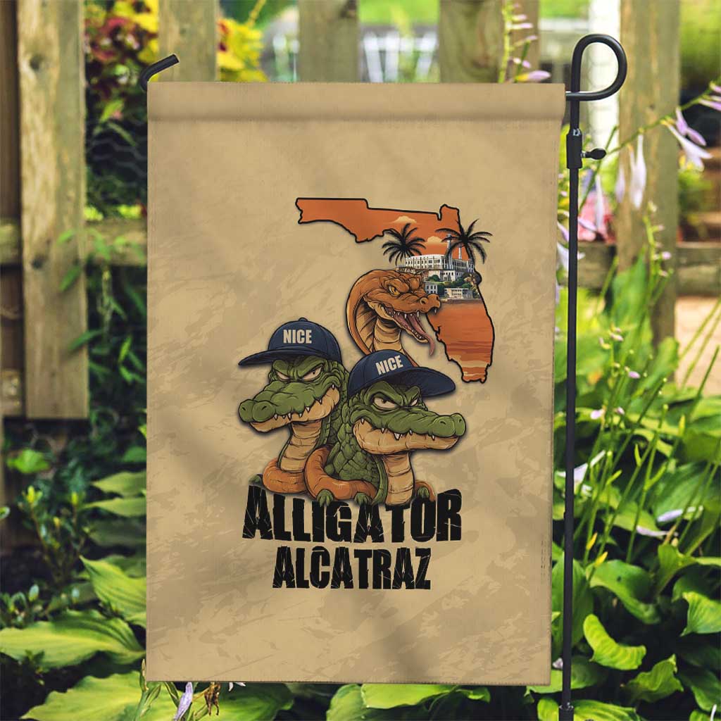 Alligator Alcatraz Prison Florida Everglades Garden Flag - Wonder Print Shop