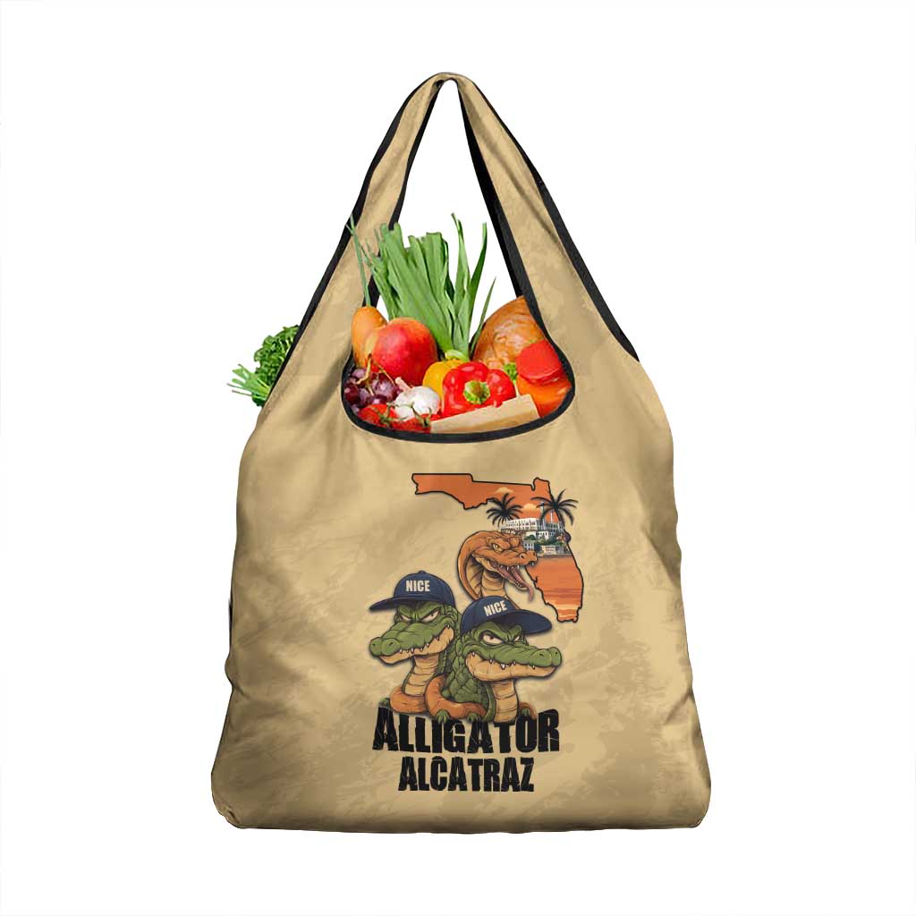 Alligator Alcatraz Prison Florida Everglades Grocery Bag - Wonder Print Shop