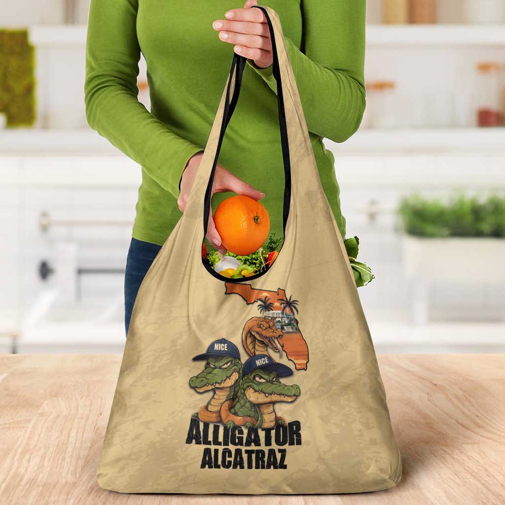 Alligator Alcatraz Prison Florida Everglades Grocery Bag - Wonder Print Shop