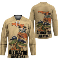 Alligator Alcatraz Prison Florida Everglades Hockey Jersey - Wonder Print Shop