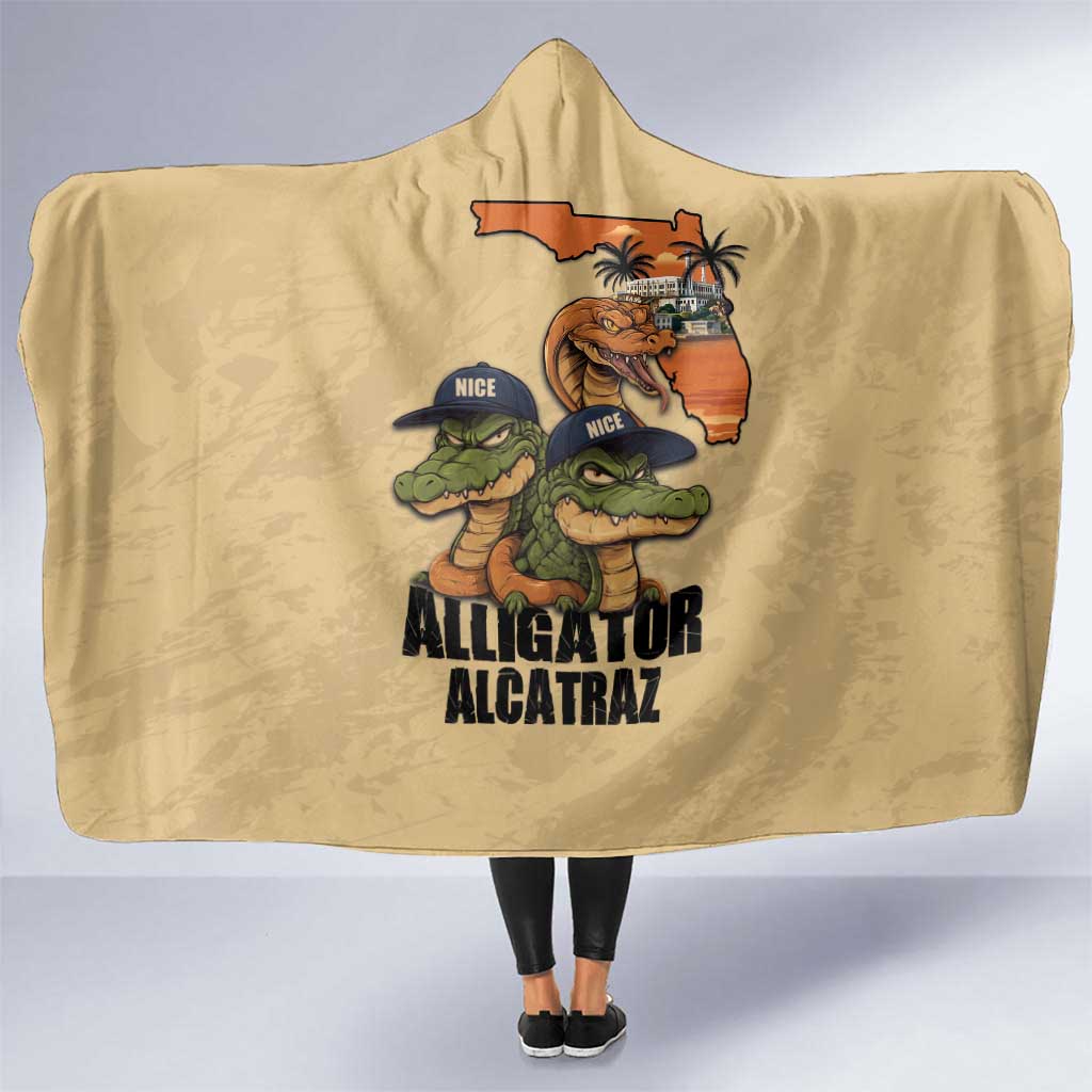 Alligator Alcatraz Prison Florida Everglades Hooded Blanket - Wonder Print Shop