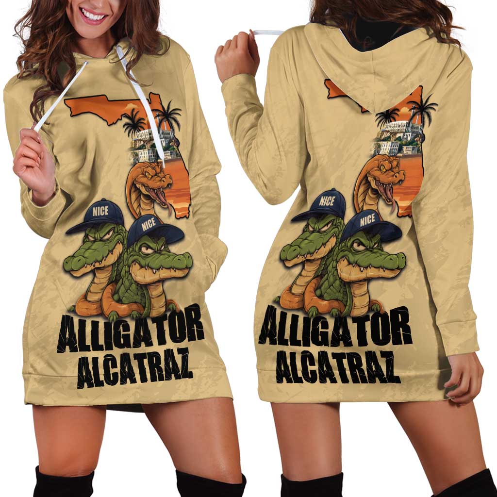 Alligator Alcatraz Prison Florida Everglades Hoodie Dress - Wonder Print Shop
