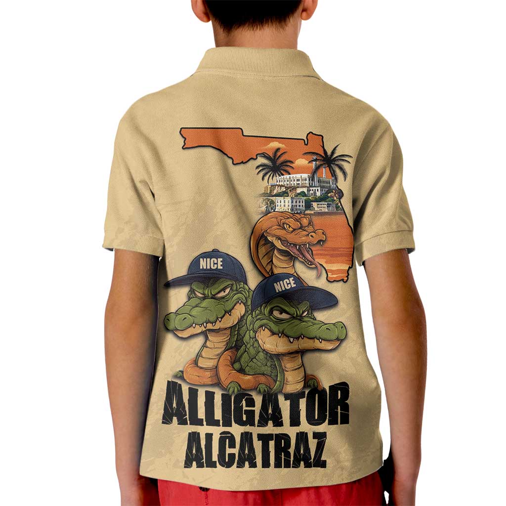 Alligator Alcatraz Prison Florida Everglades Kid Polo Shirt - Wonder Print Shop
