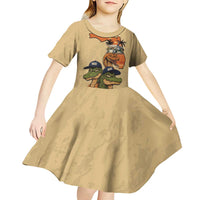 Alligator Alcatraz Prison Florida Everglades Kid Short Sleeve Dress - Wonder Print Shop