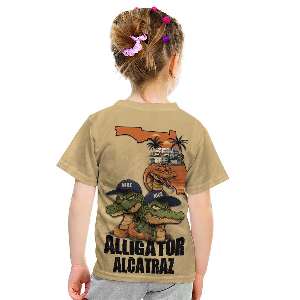 Alligator Alcatraz Prison Florida Everglades Kid T Shirt - Wonder Print Shop