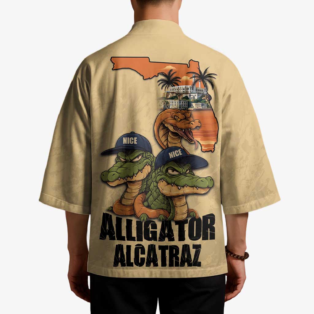 Alligator Alcatraz Prison Florida Everglades Kimono - Wonder Print Shop