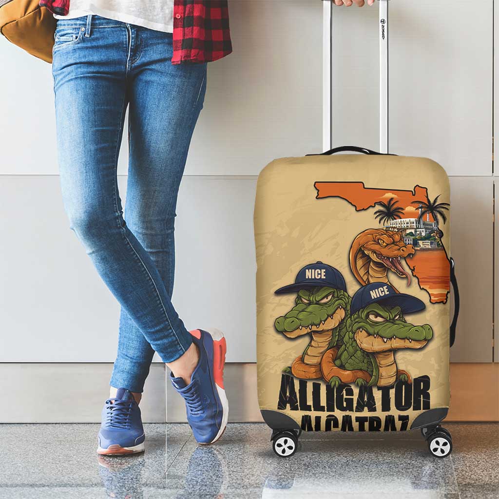 Alligator Alcatraz Prison Florida Everglades Luggage Cover - Wonder Print Shop
