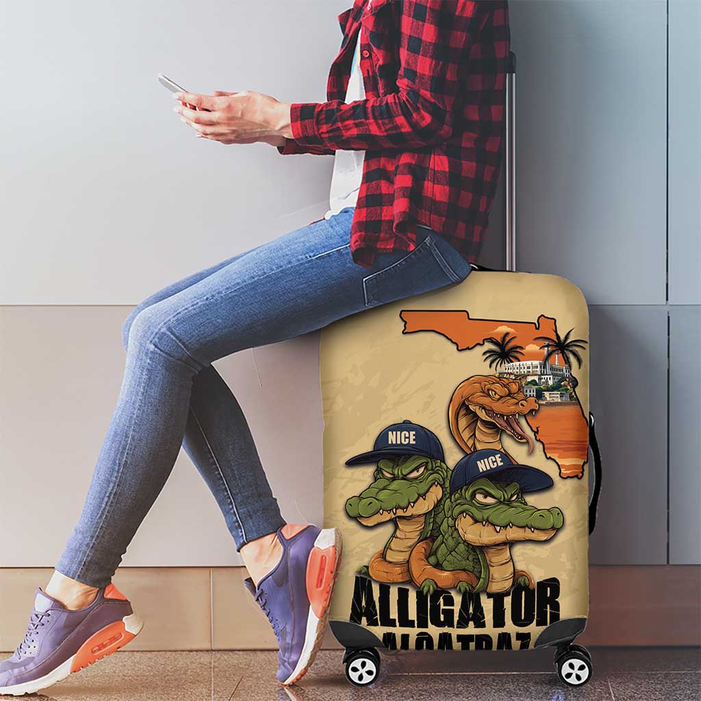 Alligator Alcatraz Prison Florida Everglades Luggage Cover - Wonder Print Shop