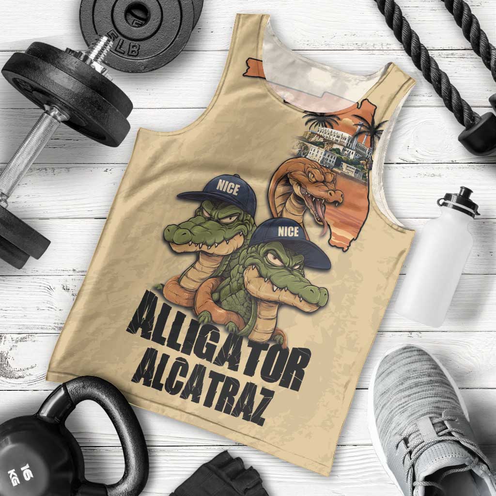 Alligator Alcatraz Prison Florida Everglades Men Tank Top - Wonder Print Shop