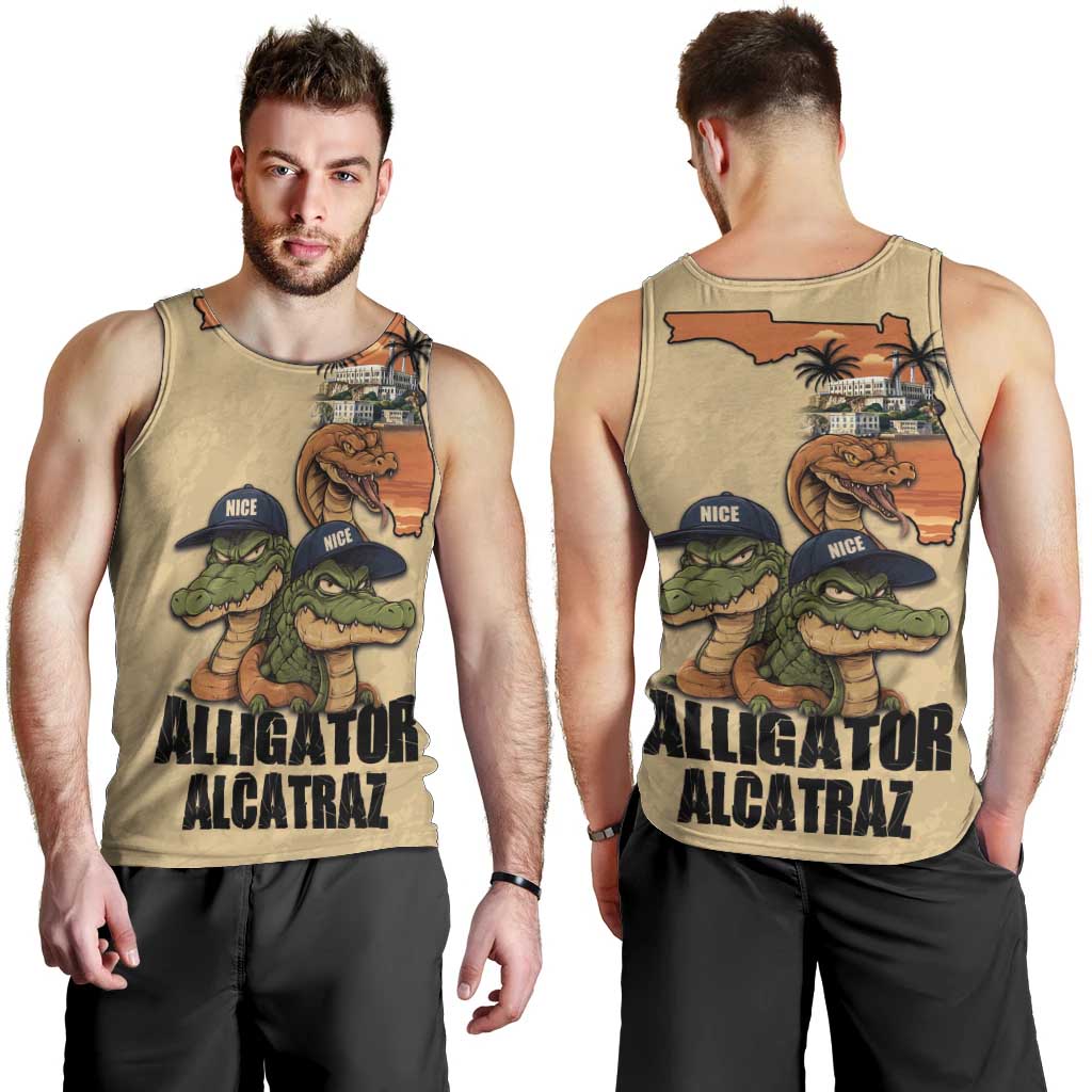 Alligator Alcatraz Prison Florida Everglades Men Tank Top - Wonder Print Shop