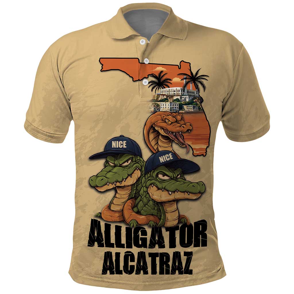 Alligator Alcatraz Prison Florida Everglades Polo Shirt - Wonder Print Shop
