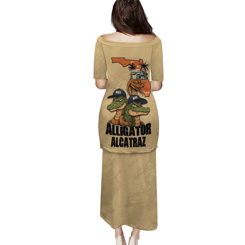 Alligator Alcatraz Prison Florida Everglades Puletasi - Wonder Print Shop