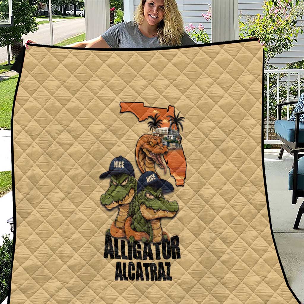 Alligator Alcatraz Prison Florida Everglades Quilt - Wonder Print Shop