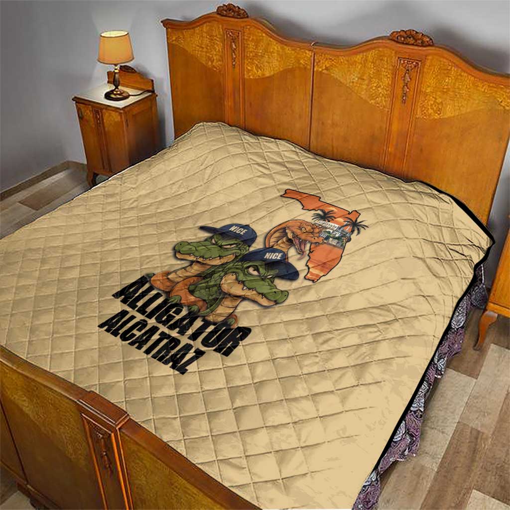 Alligator Alcatraz Prison Florida Everglades Quilt - Wonder Print Shop