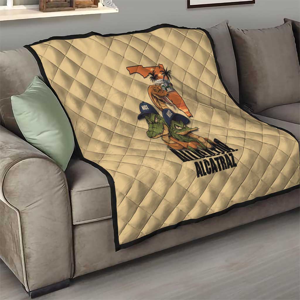 Alligator Alcatraz Prison Florida Everglades Quilt - Wonder Print Shop