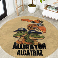 Alligator Alcatraz Prison Florida Everglades Round Carpet - Wonder Print Shop