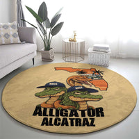 Alligator Alcatraz Prison Florida Everglades Round Carpet - Wonder Print Shop