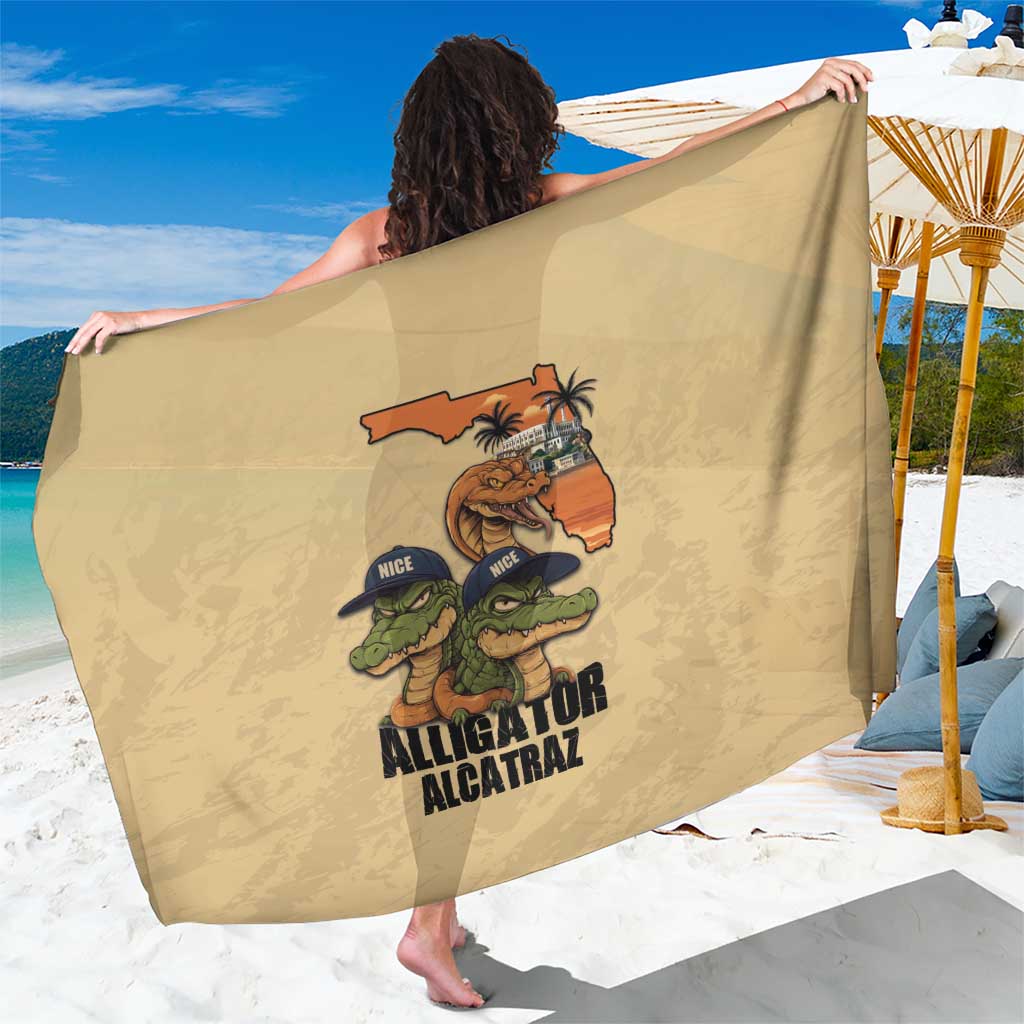 Alligator Alcatraz Prison Florida Everglades Sarong - Wonder Print Shop