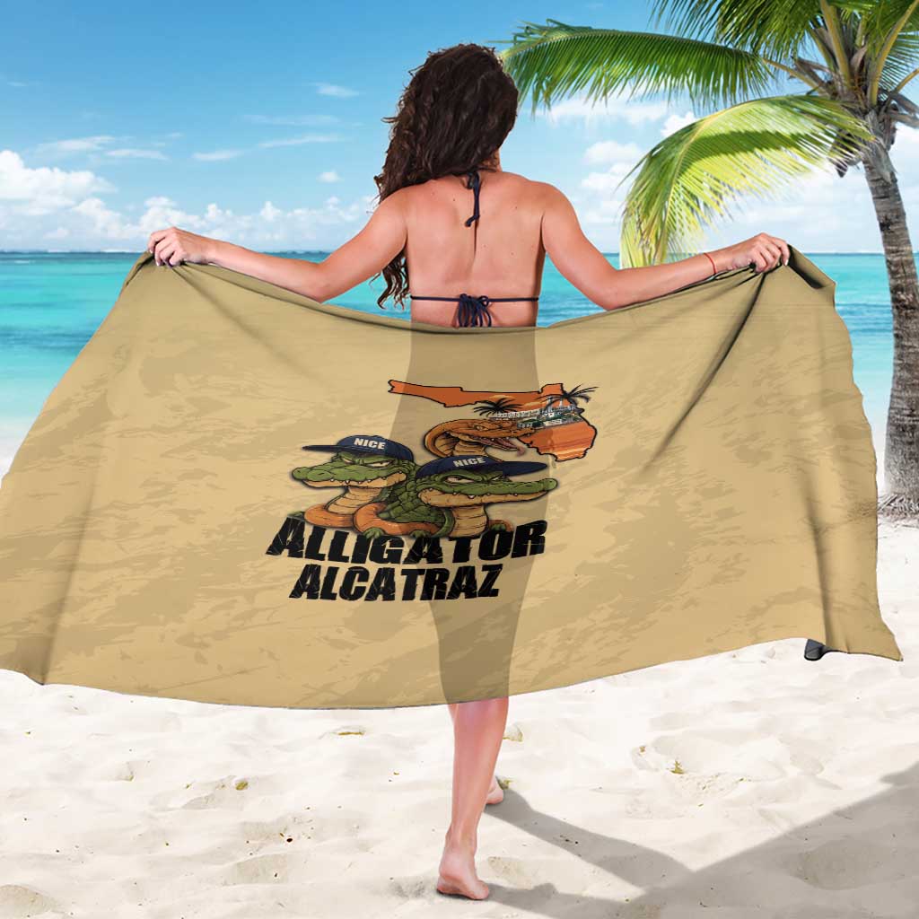 Alligator Alcatraz Prison Florida Everglades Sarong - Wonder Print Shop