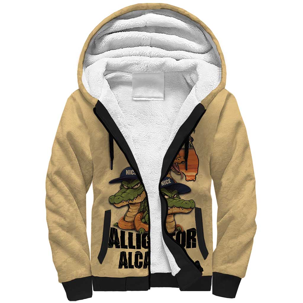 Alligator Alcatraz Prison Florida Everglades Sherpa Hoodie - Wonder Print Shop
