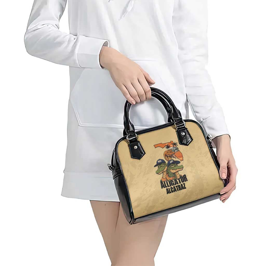 Alligator Alcatraz Prison Florida Everglades Shoulder Handbag - Wonder Print Shop