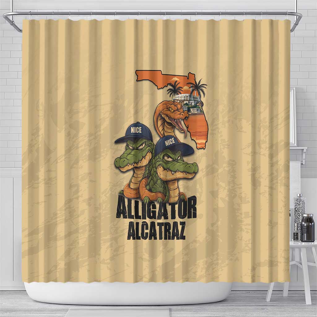 Alligator Alcatraz Prison Florida Everglades Shower Curtain - Wonder Print Shop