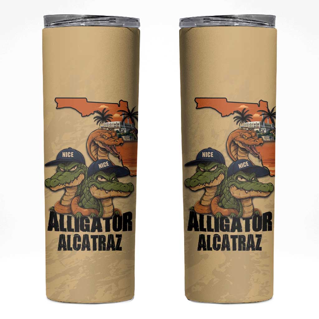 Alligator Alcatraz Prison Florida Everglades Skinny Tumbler - Wonder Print Shop